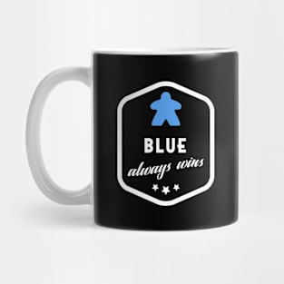 Blue Always Wins Meeple Board Games Meeples and Roleplaying Addict - Tabletop RPG Vault Mug